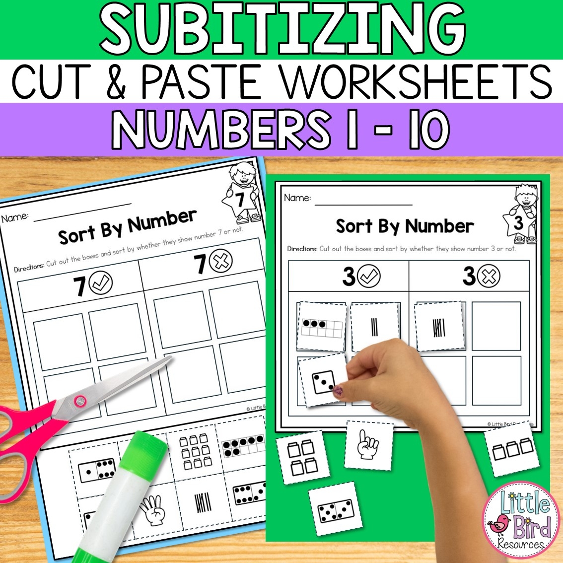 Free Subitizing Worksheets For Kindergarten