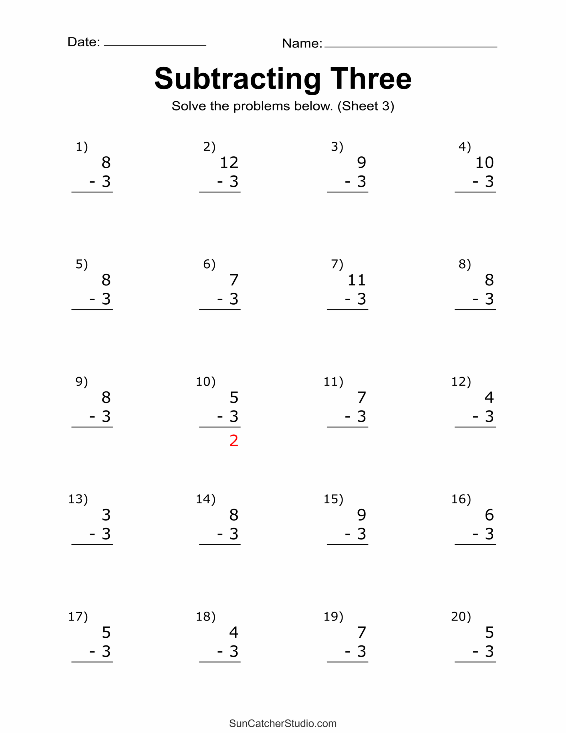 Subtraction Worksheets Free Printable Math Drills Free 