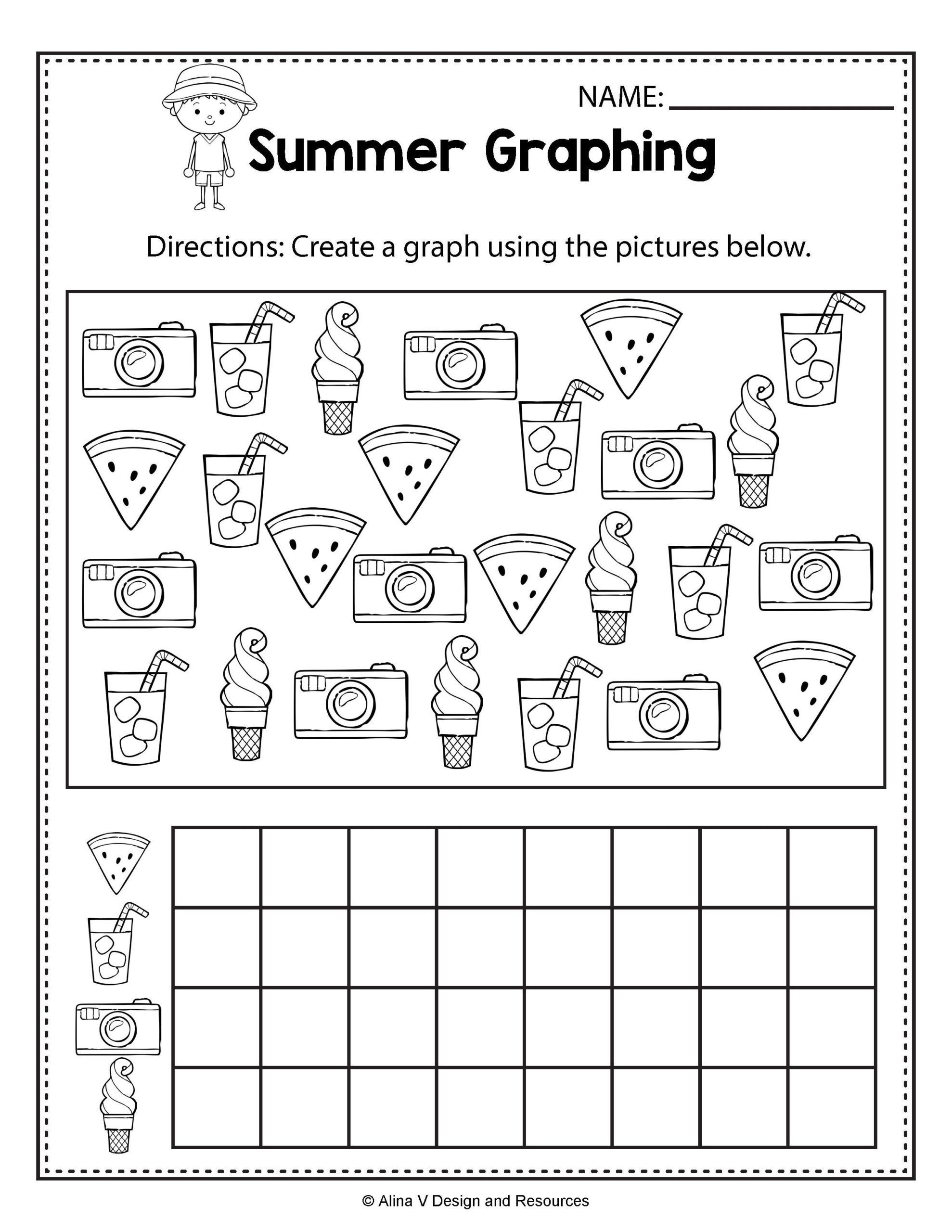 Summer Graphing Summer Math Worksheets And Activities For Worksheets Library
