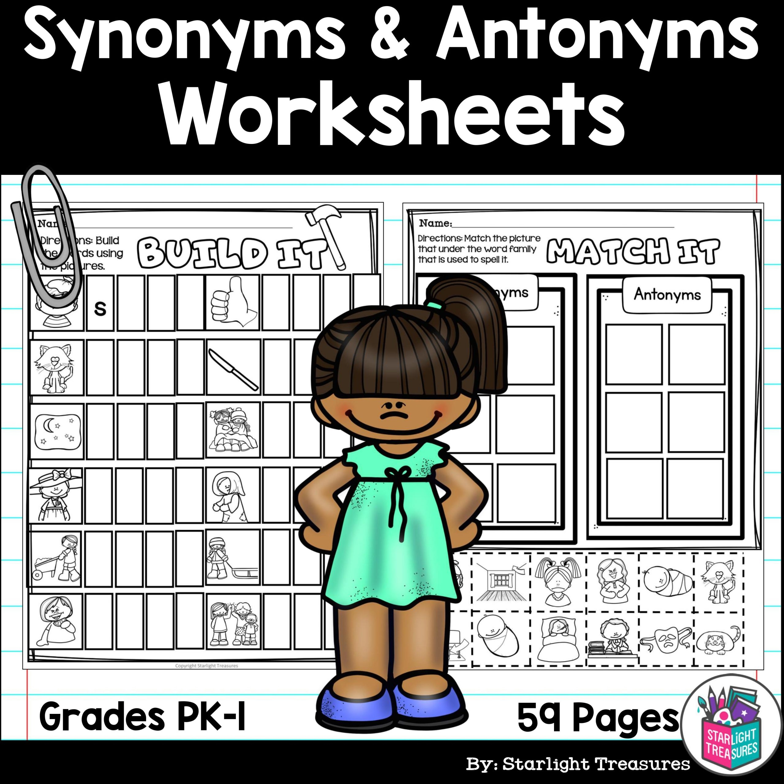 Synonyms U0026 Antonyms Worksheets And Activities For Early Readers 