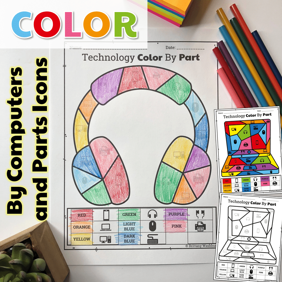 Technology Color By Computers And Parts Printable Worksheets Technology Color By Computers And Parts Printable Worksheets
