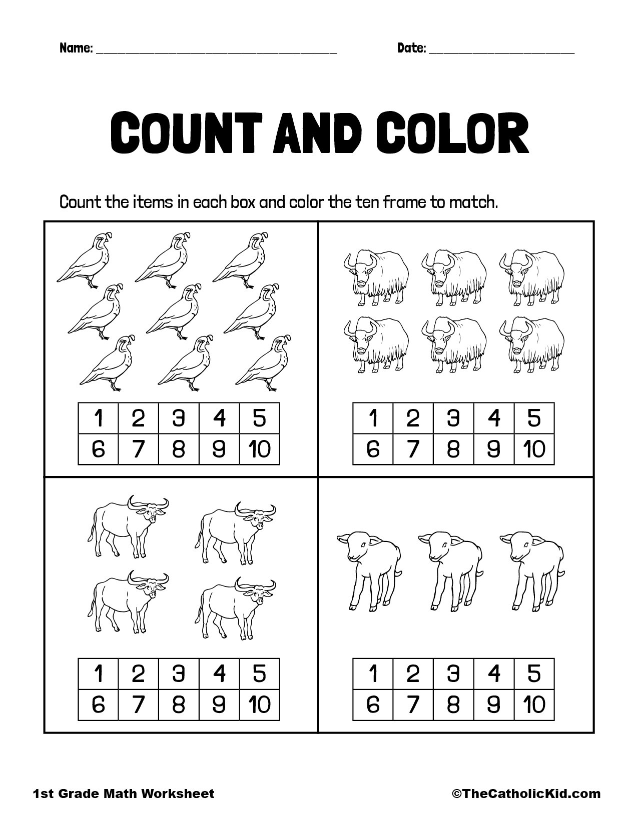 Ten Frame Archives The Catholic Kid Catholic Coloring Pages And Games For Children