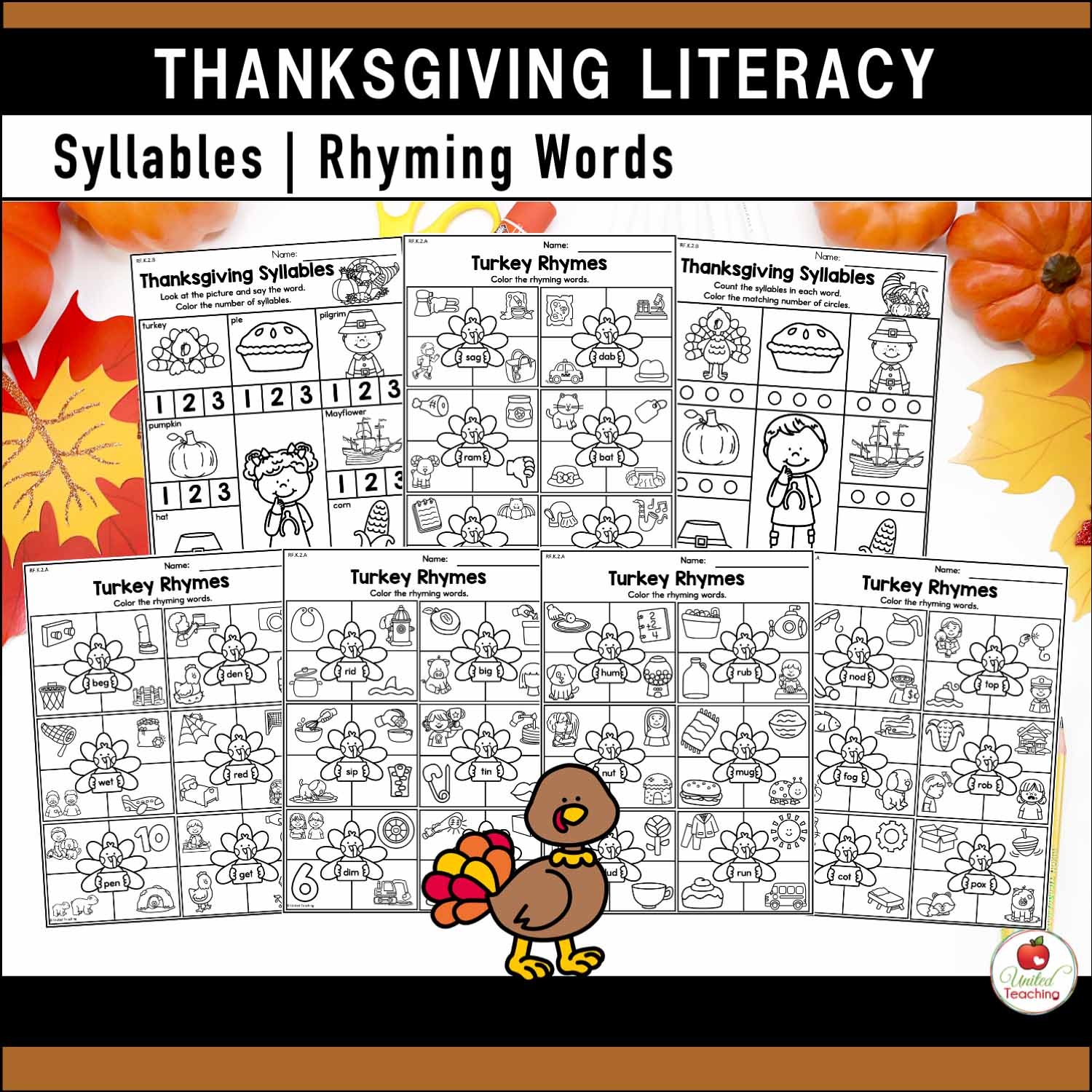 Thanksgiving Math And Literacy Activities Kindergarten Bundle Thanksgiving Math And Literacy Activities Kindergarten Bundle