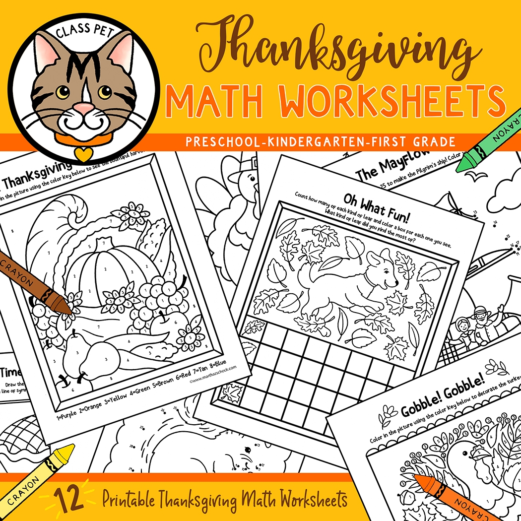 Thanksgiving Math Worksheets For Preschool Kindergarten First Thanksgiving Math Worksheets For Preschool Kindergarten First