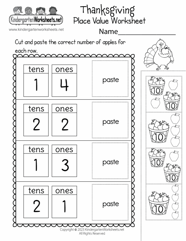 Thanksgiving Place Value Worksheet Free Printable Digital U0026 PDF
