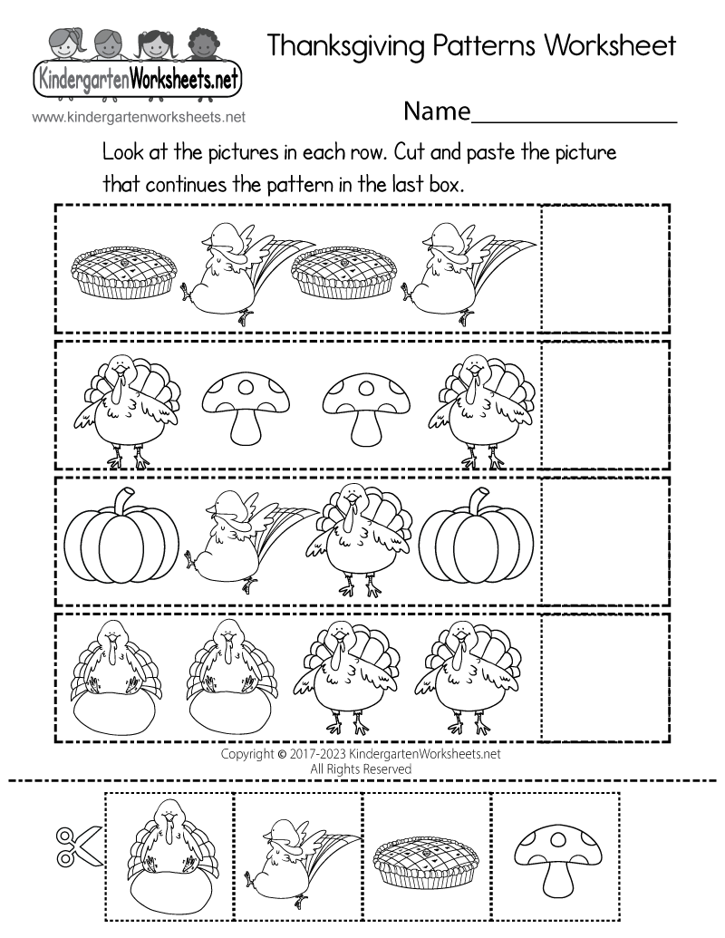 Thanksgiving Worksheet Packet For Kindergarten And First Grade Worksheets Library
