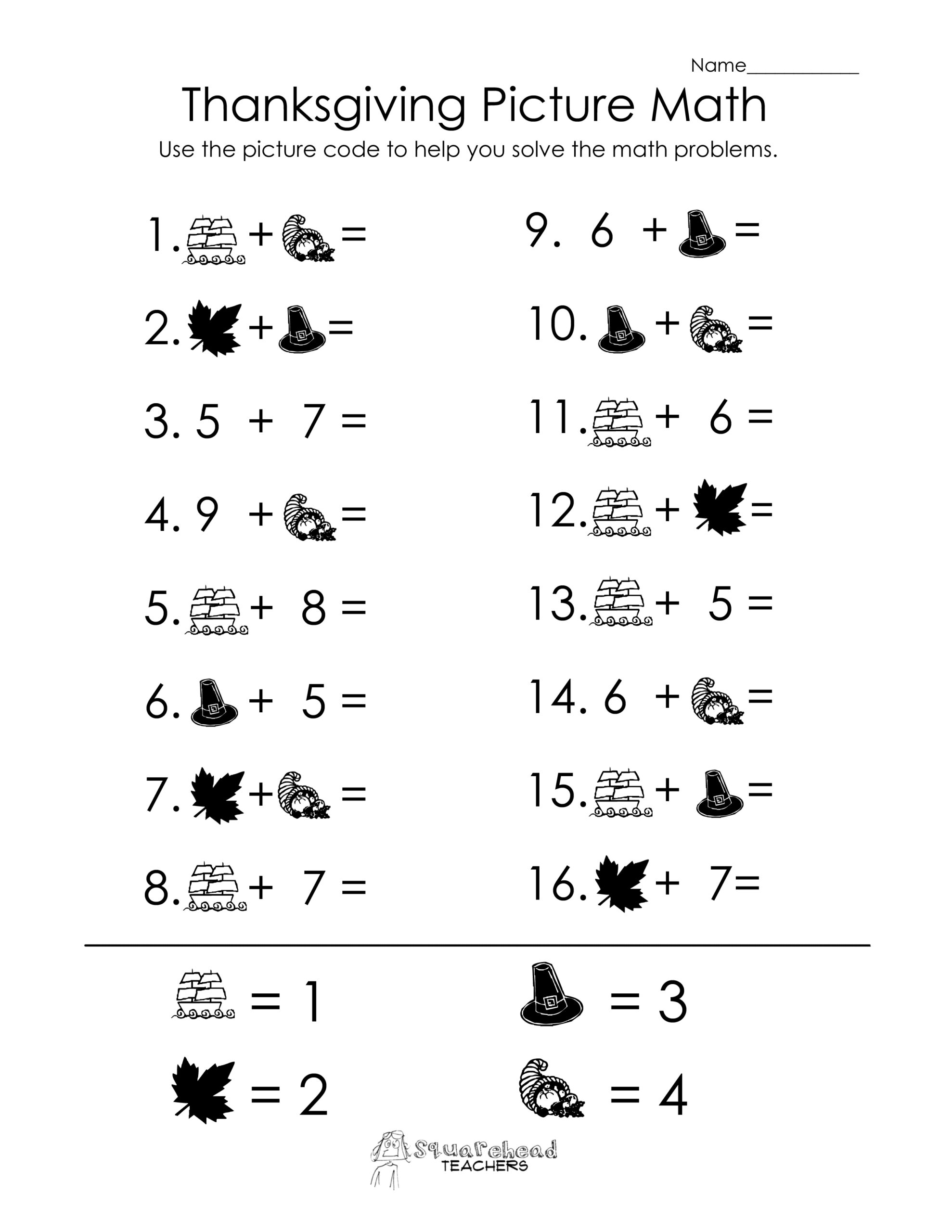 Thanksgiving Worksheets For Kindergarten Free Printables Worksheets Library