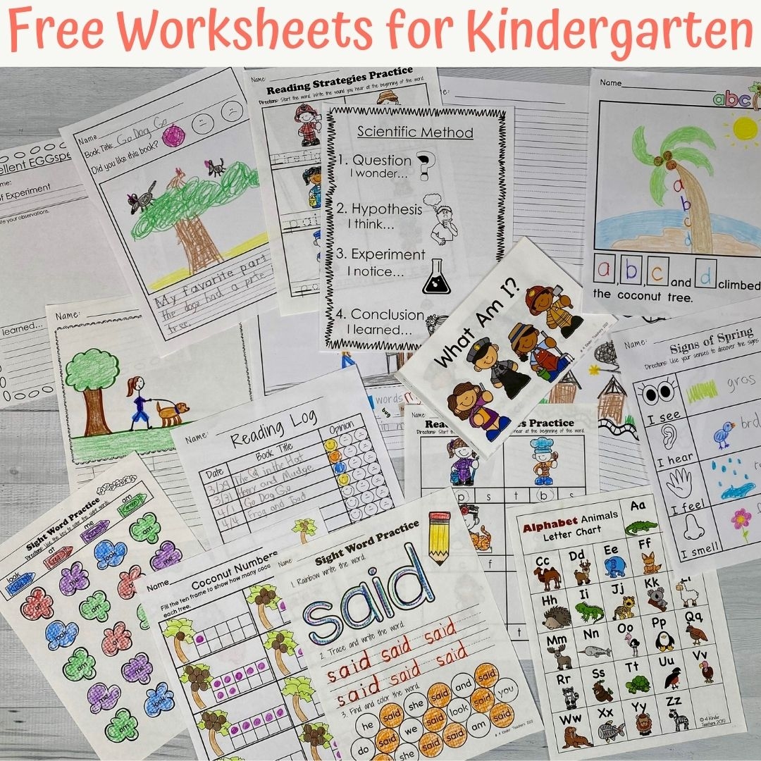 The Best Kindergarten FREE Worksheets 4 Kinder Teachers The Best Kindergarten FREE Worksheets 4 Kinder Teachers