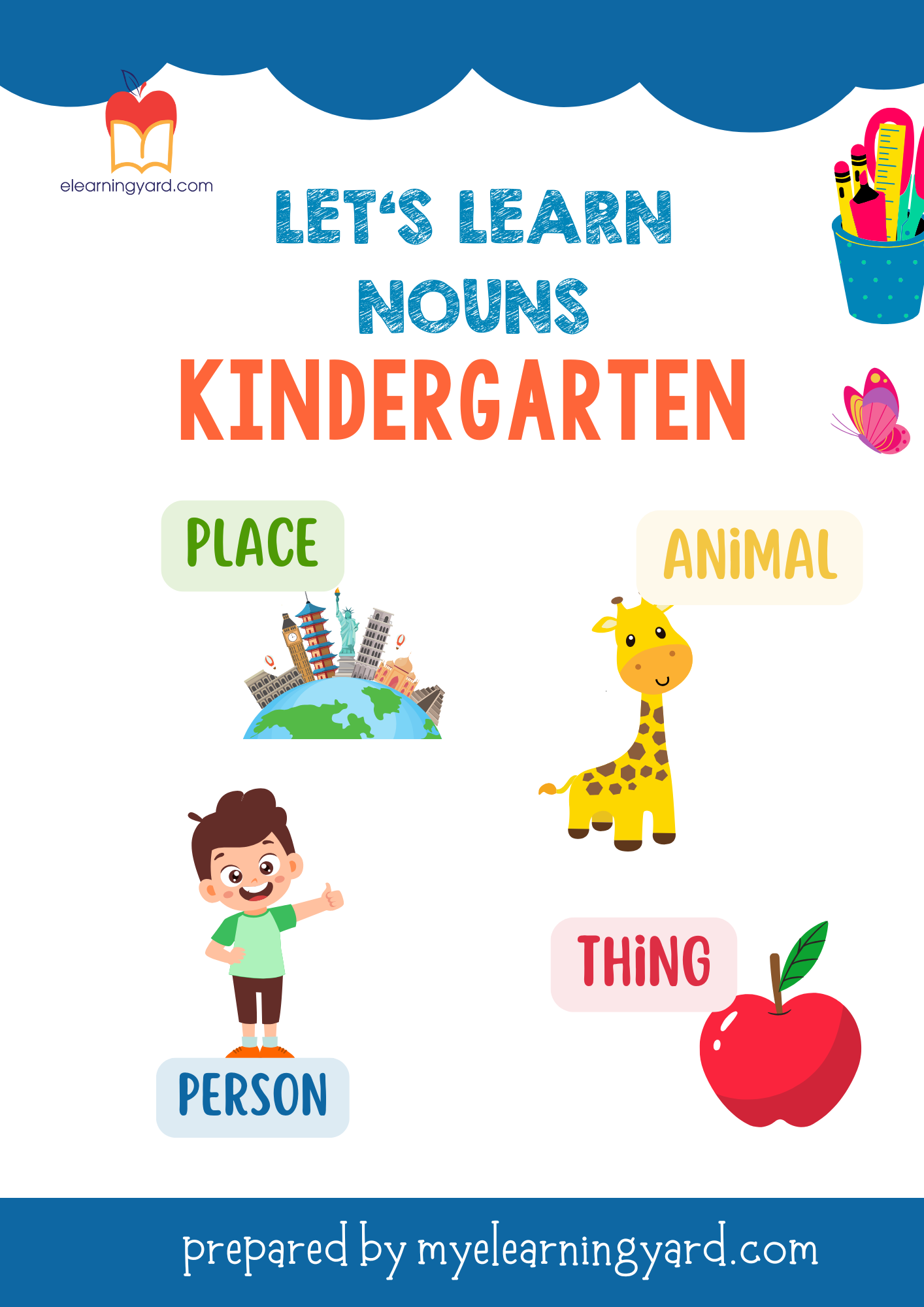 The Kindergarten Noun Worksheet The Kindergarten Noun Worksheet