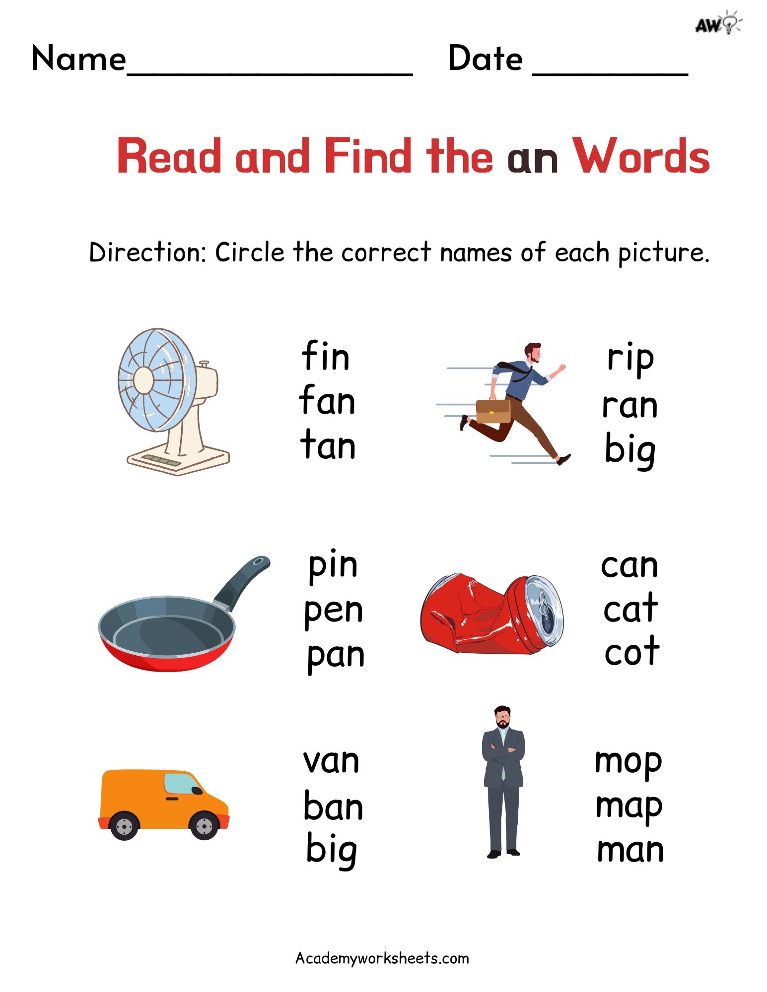 Cvc Words Kindergarten Worksheets