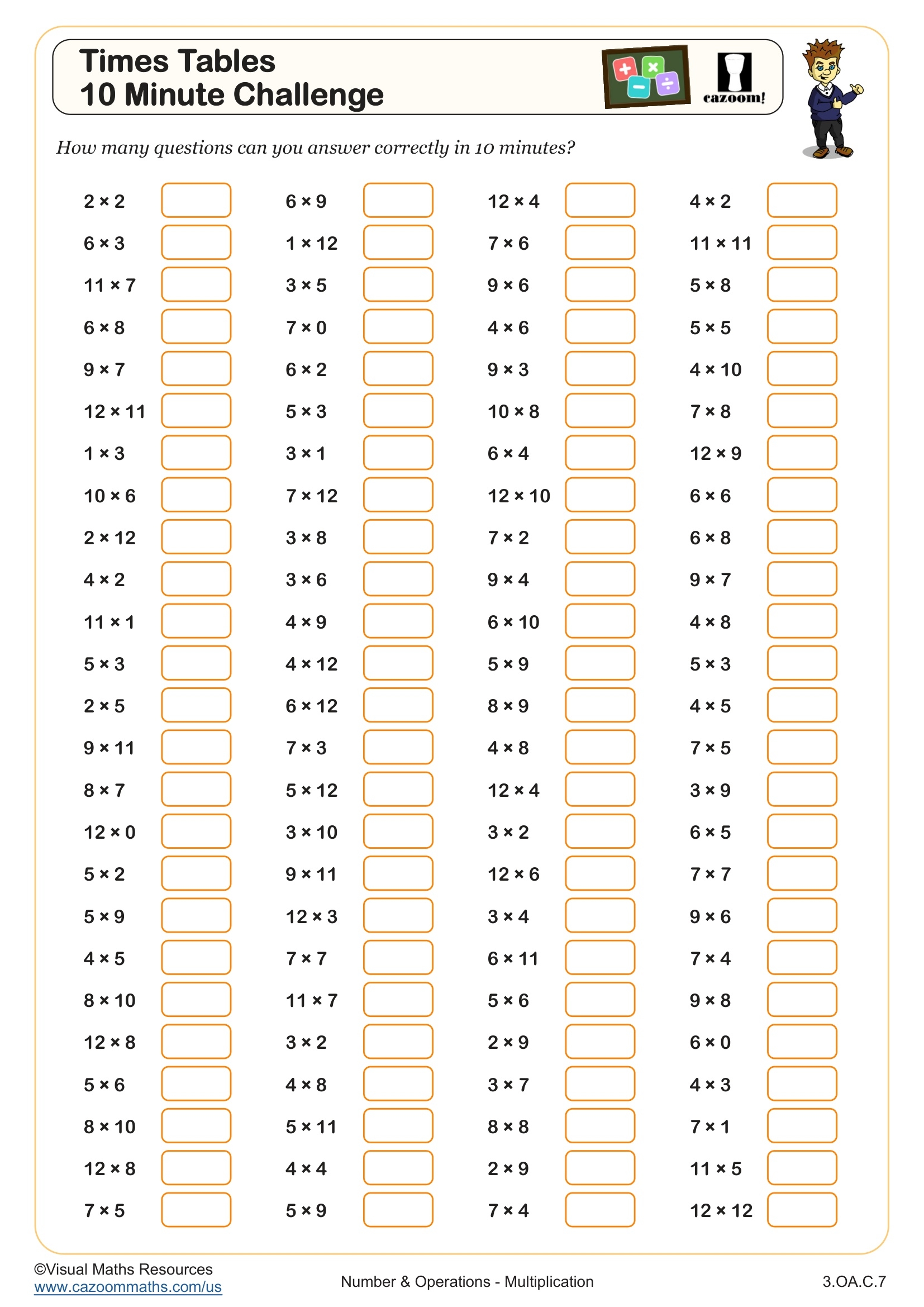 Kindergarten Math Worksheets Minute