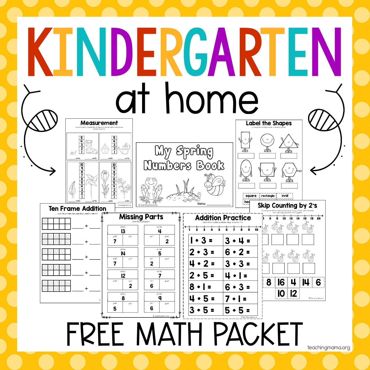 Free Kindergarten Worksheet Packets