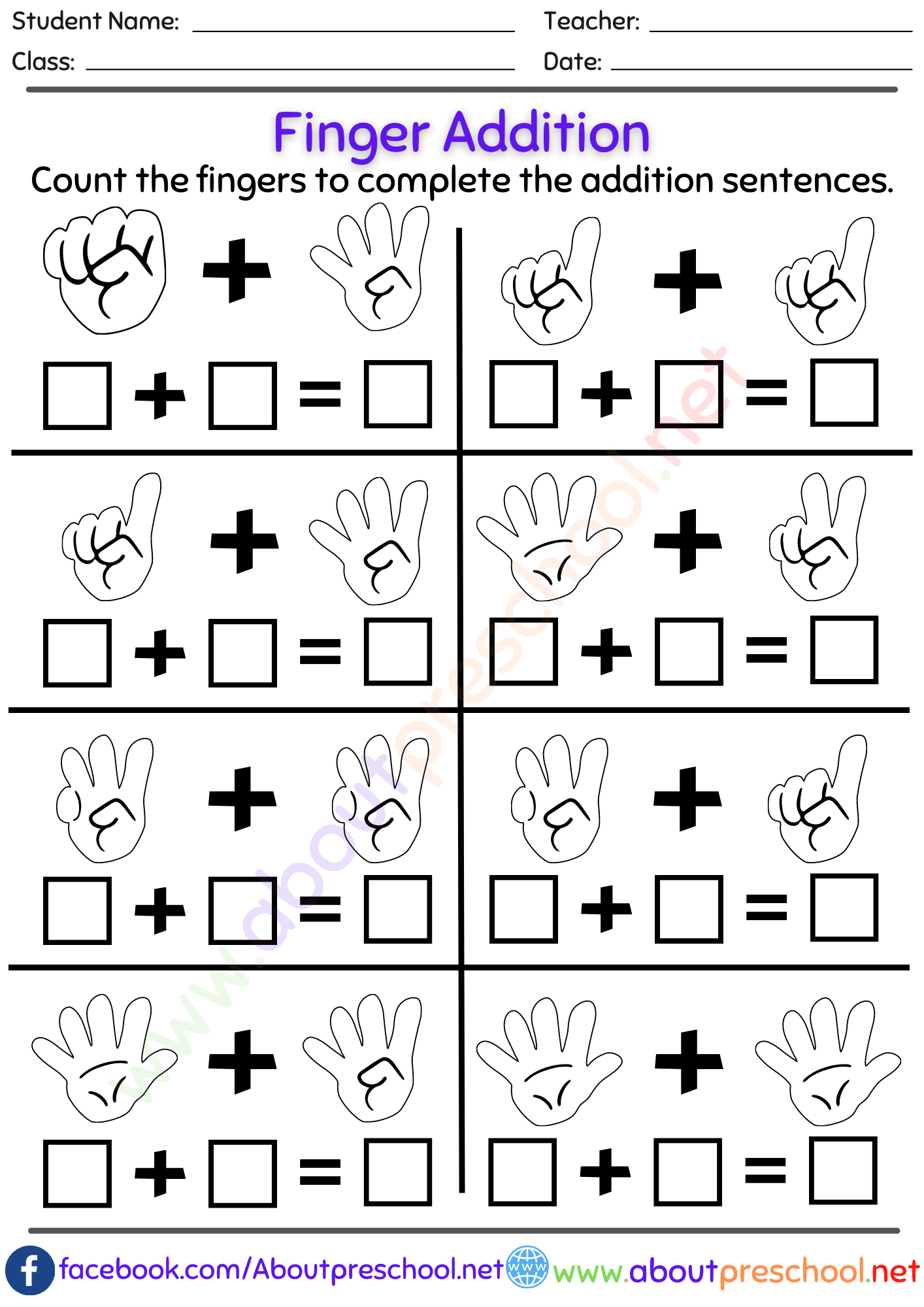 Touch Math Worksheets Kindergarten