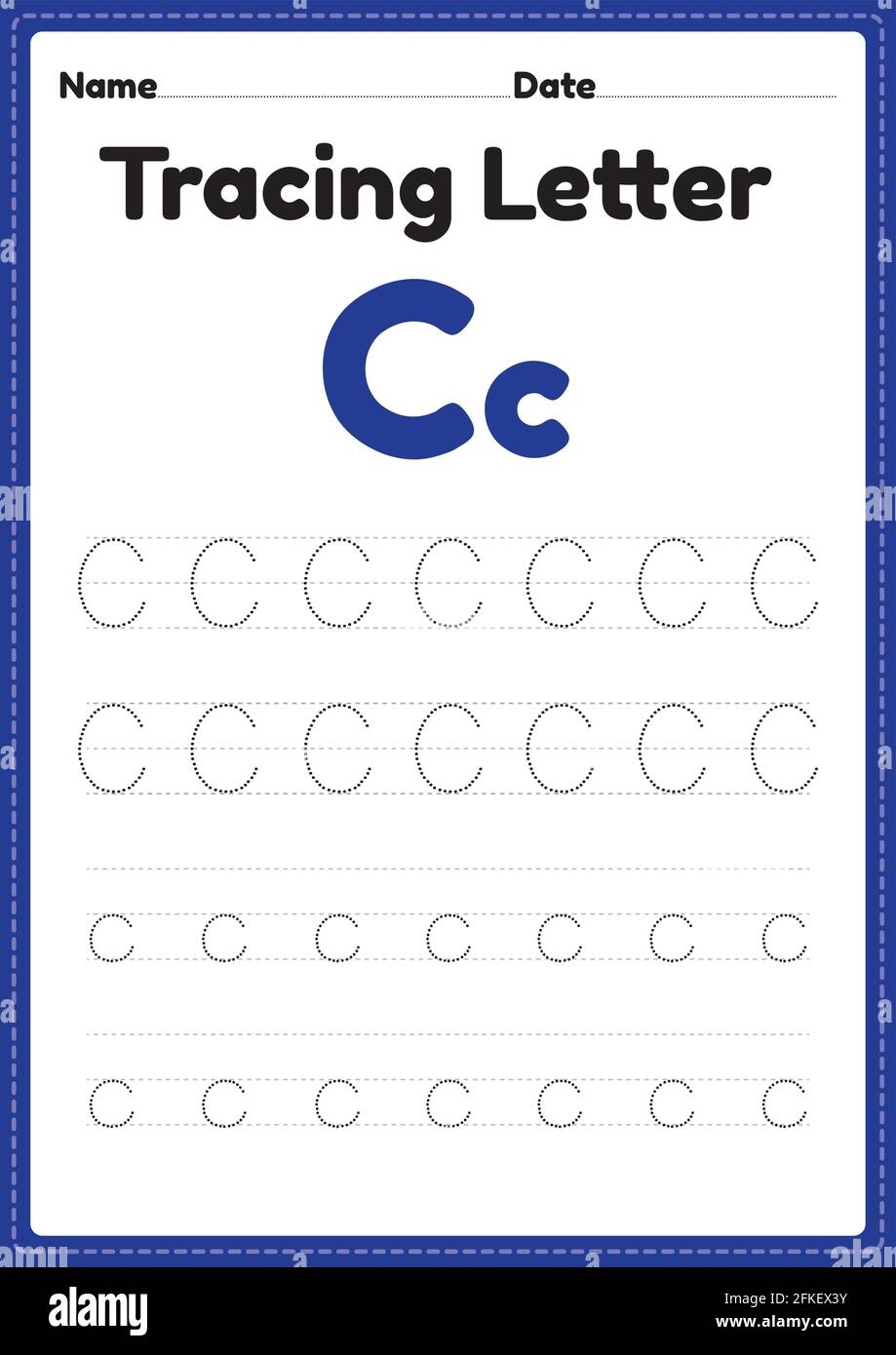 Tracing Letter C Alphabet Worksheet For Kindergarten And Preschool Kids For Handwriting Practice And Educational Activities In A Printable Page Illust Stock Vector Image U0026 Art Alamy Tracing Letter C Alphabet Worksheet For Kindergarten And Preschool Kids For Handwriting Practice And Educational Activities In A Printable Page Illust Stock Vector Image U0026 Art Alamy