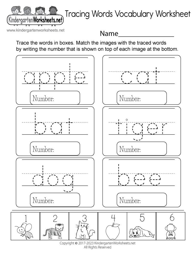 Tracing Words Vocabulary Worksheet Free Printable Digital U0026 PDF Tracing Words Vocabulary Worksheet Free Printable Digital U0026 PDF