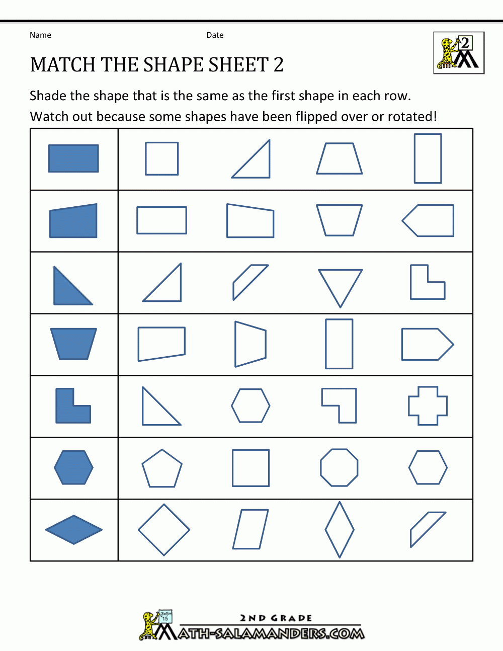 Printable Geometry Worksheets For Kindergarten