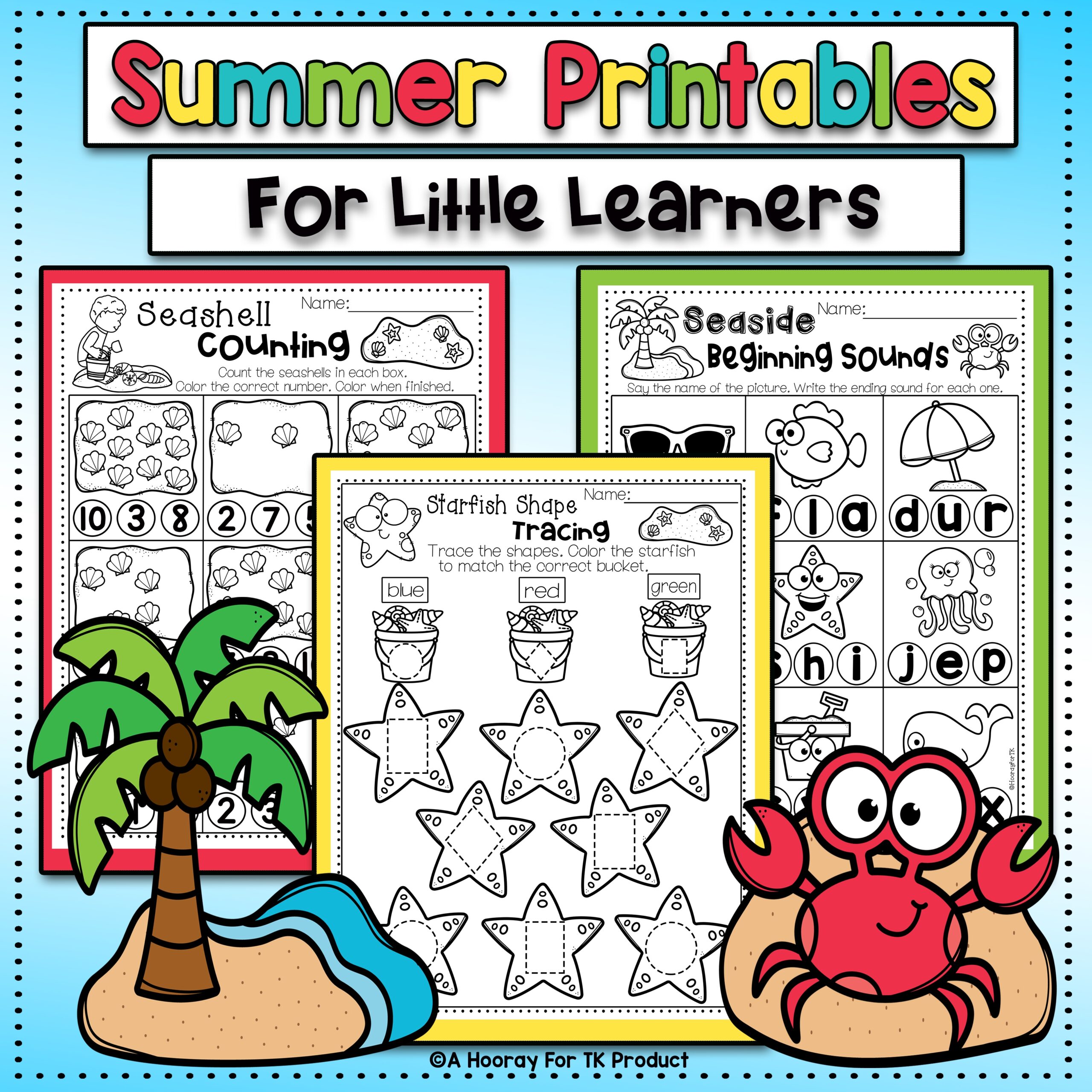 Transitional Kindergarten Printable Worksheets