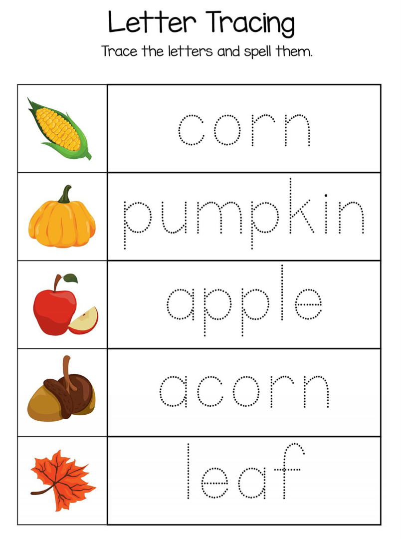 Kindergarten Thanksgiving Worksheets Free