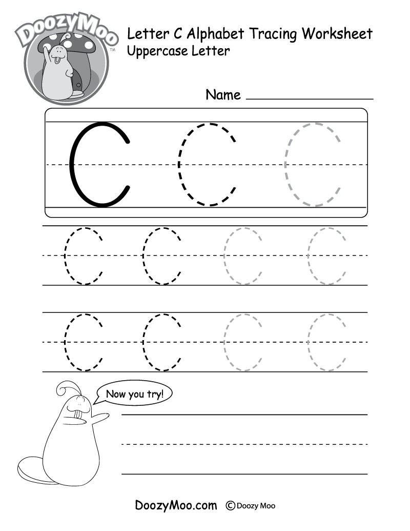 Uppercase Letter Tracing Worksheets Free Printables Doozy Moo