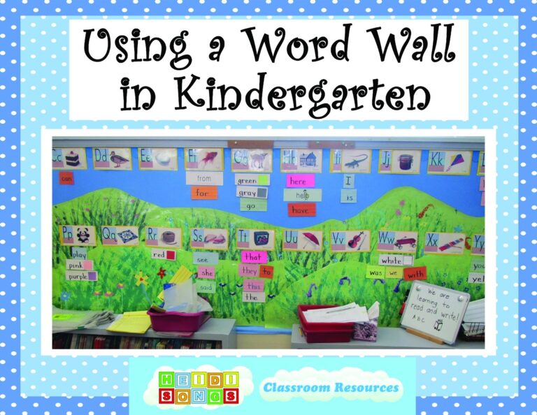 Using A Word Wall In Kindergarten
