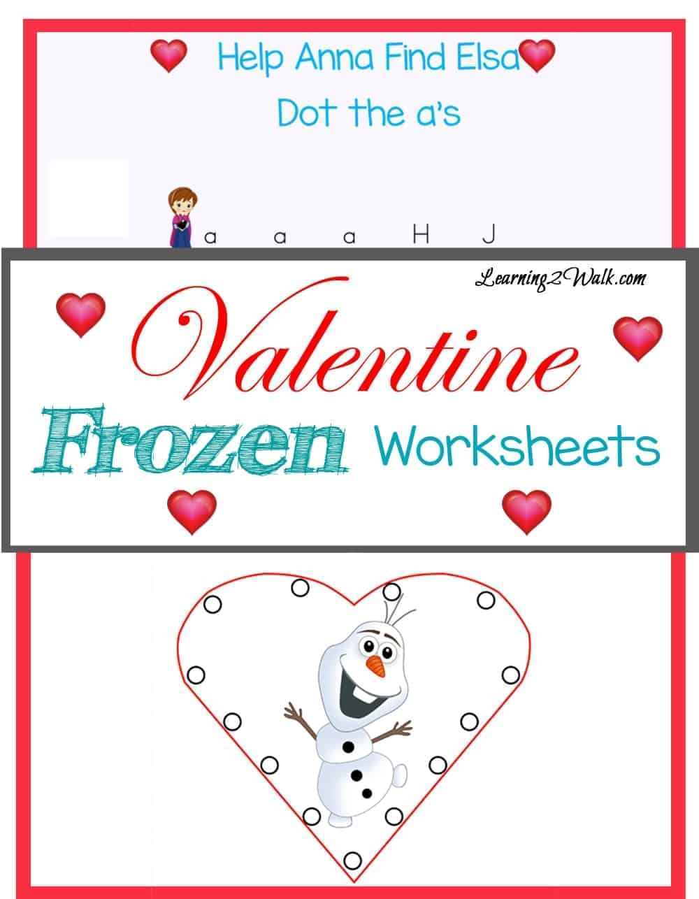 Valentine Frozen Worksheets Learning 2 Walk