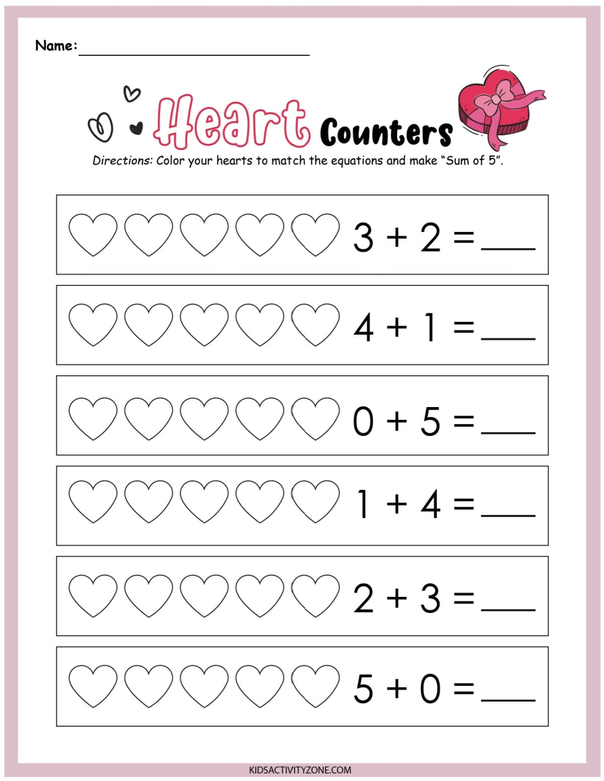 Kindergarten Packet For Math Skills Worksheets