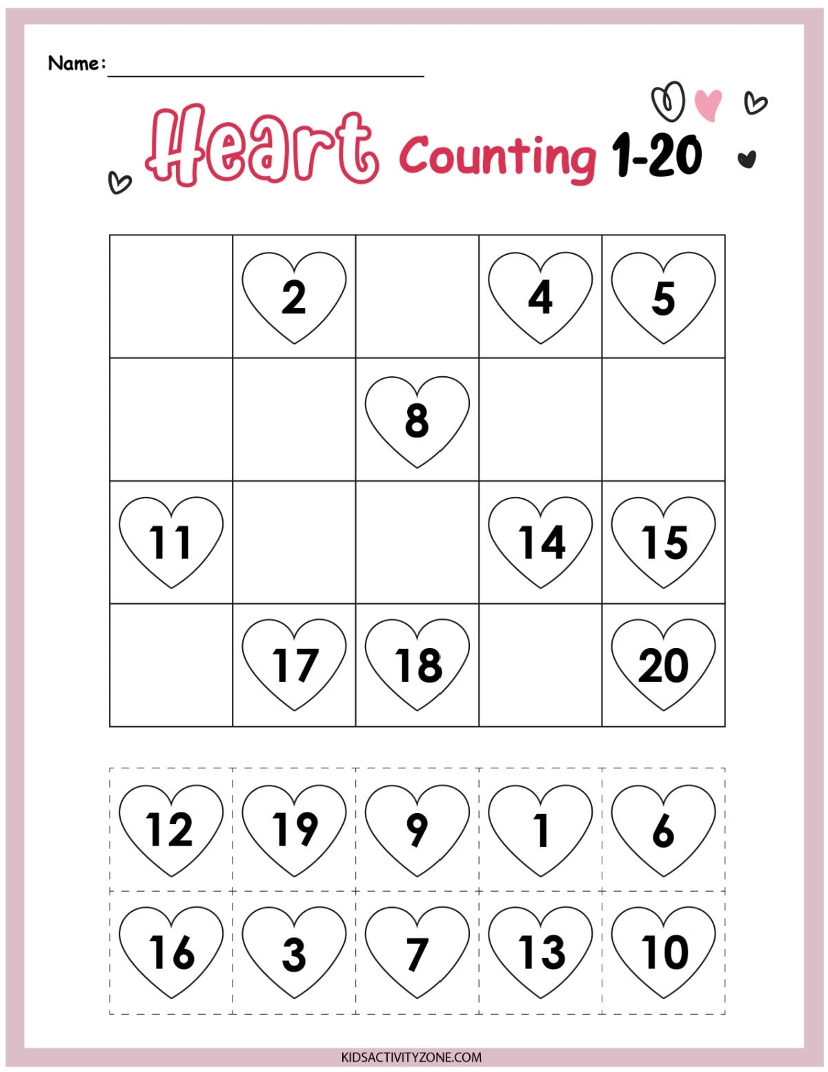Valentines Day Math Packet Preschool U0026 Kindergarten Kids 