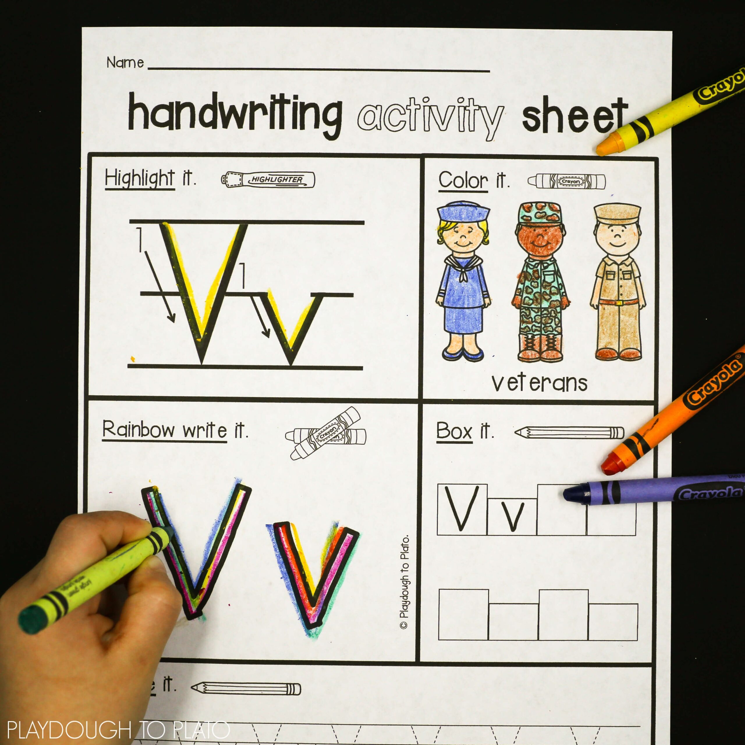 Veteran s Day Activity Sheets Playdough To Plato