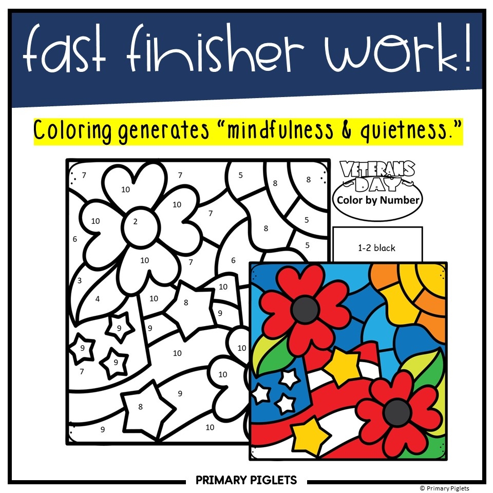 VETERANS DAY ACTIVITIES COLOR BY NUMBER CODE KINDERGARTEN U0026 1ST GRADE MATH Made By Teachers