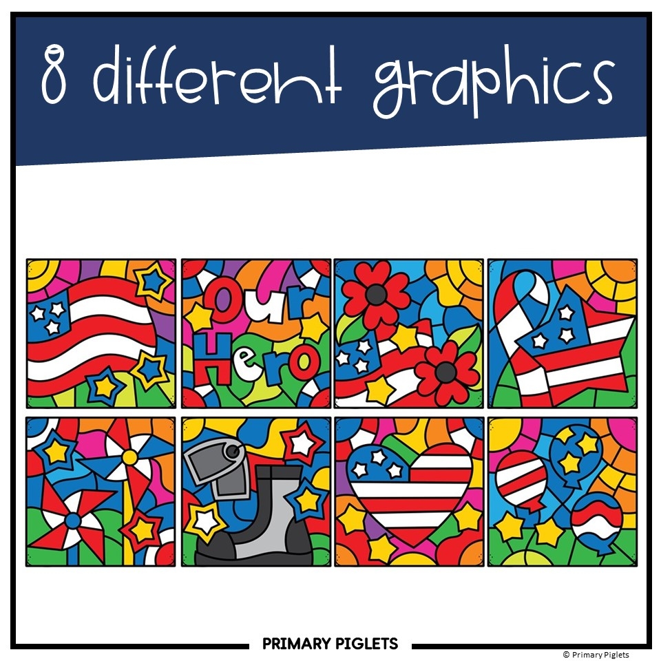 VETERANS DAY COLOR BY NUMBER CODE MULTIPLICATION MATH ACTIVITIES 4TH U0026 5TH GRADE Made By Teachers