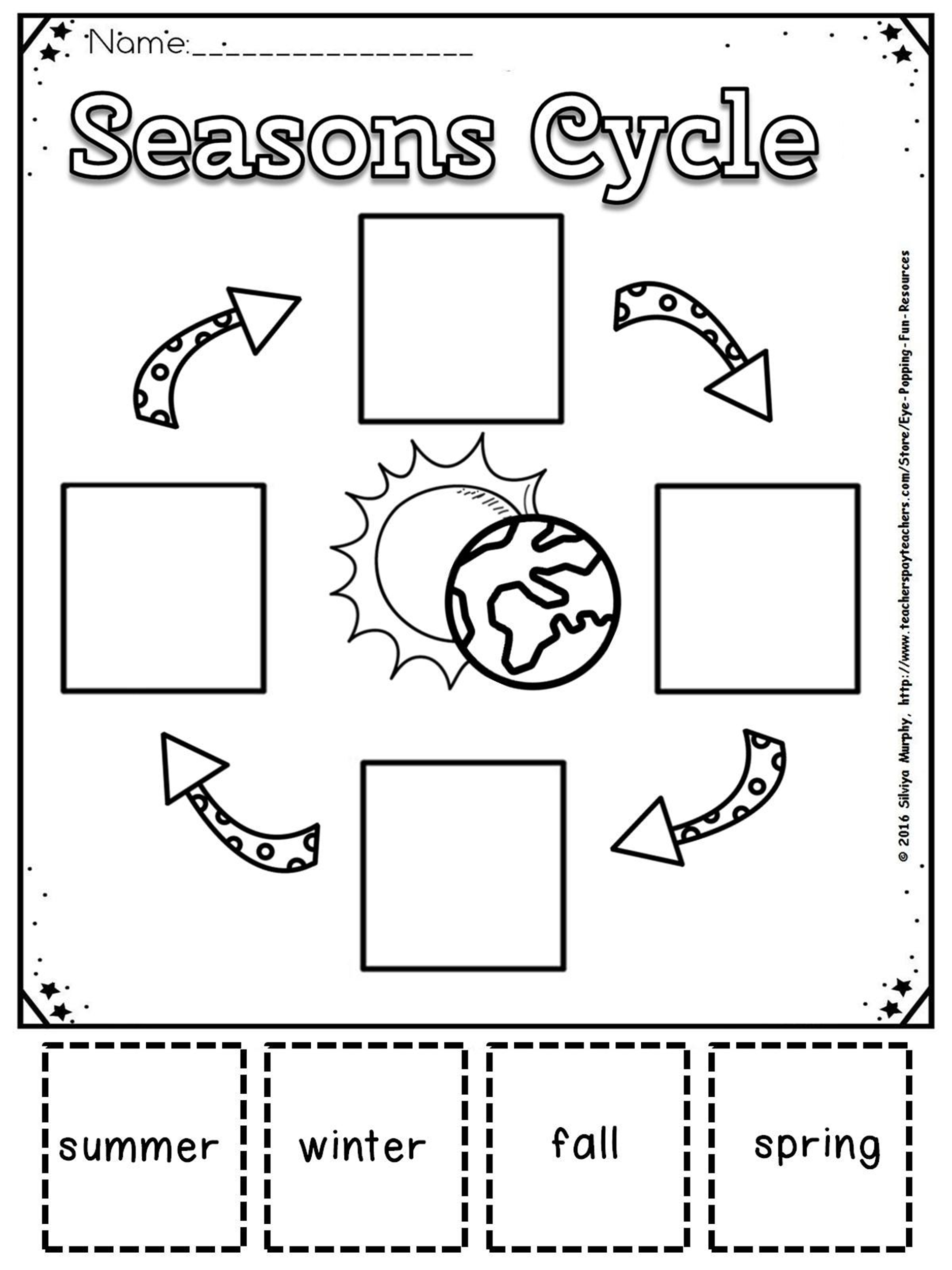 Free Kindergarten Worksheets About The Seasons