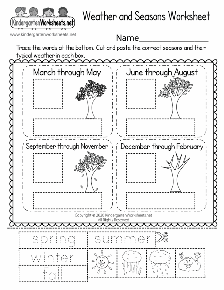 Weather And Seasons Worksheet Free Printable Digital U0026 PDF