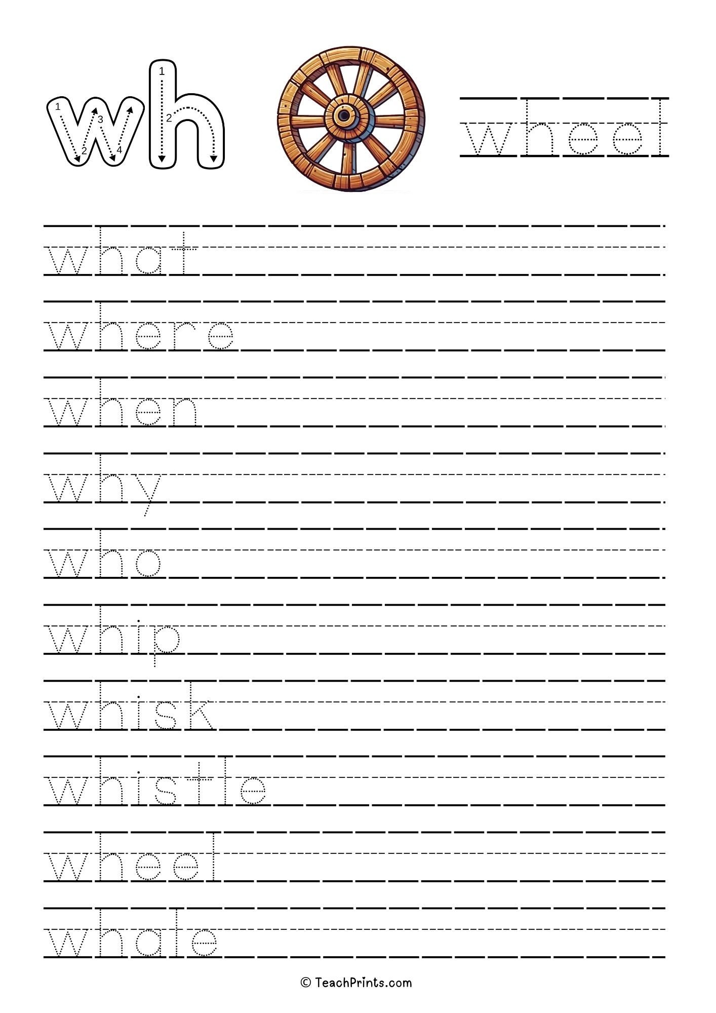 Wh Words Worksheets Free PDF Printables Teach Prints