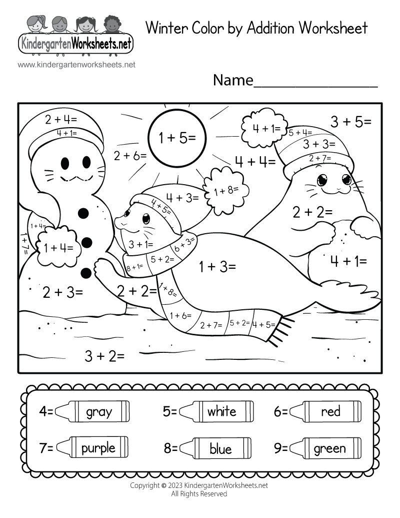 Math Fluency Worksheets For Kindergarten