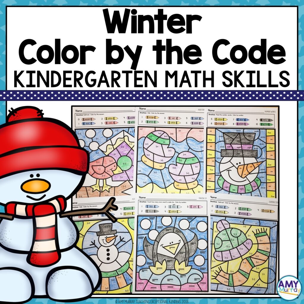 Kindergarten Math Worksheets Winter