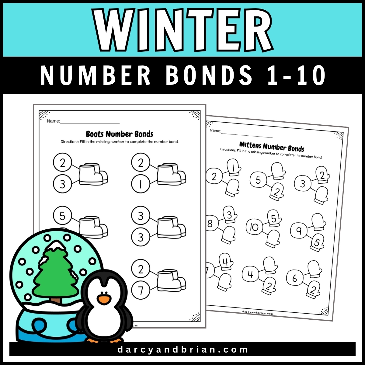 Winter Themed Math Worksheets Kindergarten