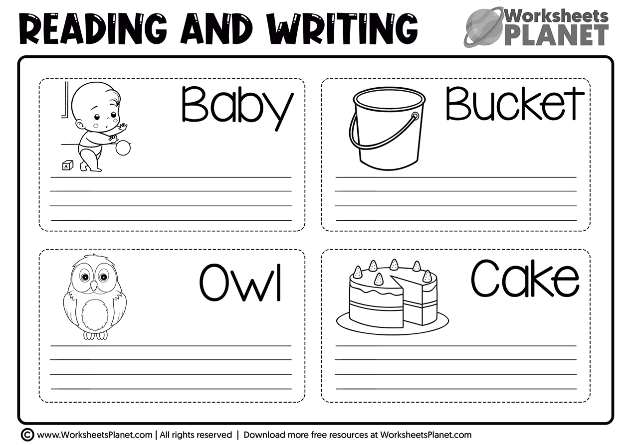 In Words Worksheet For Kindergarten