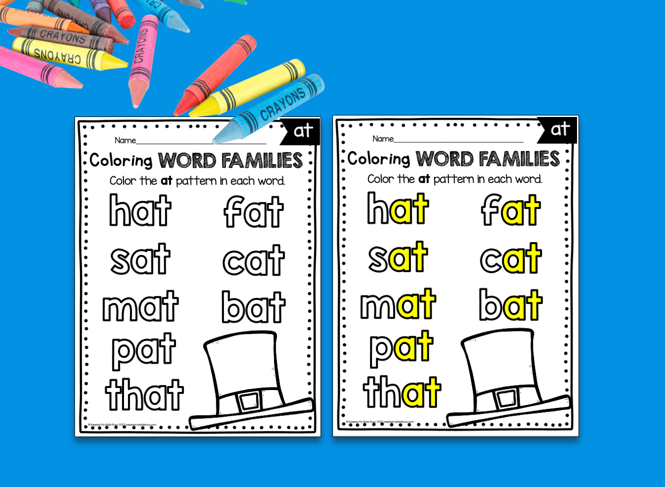 Word Families And Phonics FREE Activities Keeping My Kiddo Busy Worksheets Library