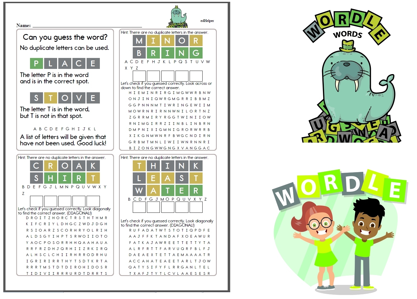 Wordle Worksheets And 5 Engaging Ways To Play Wordle In The Wordle Worksheets And 5 Engaging Ways To Play Wordle In The
