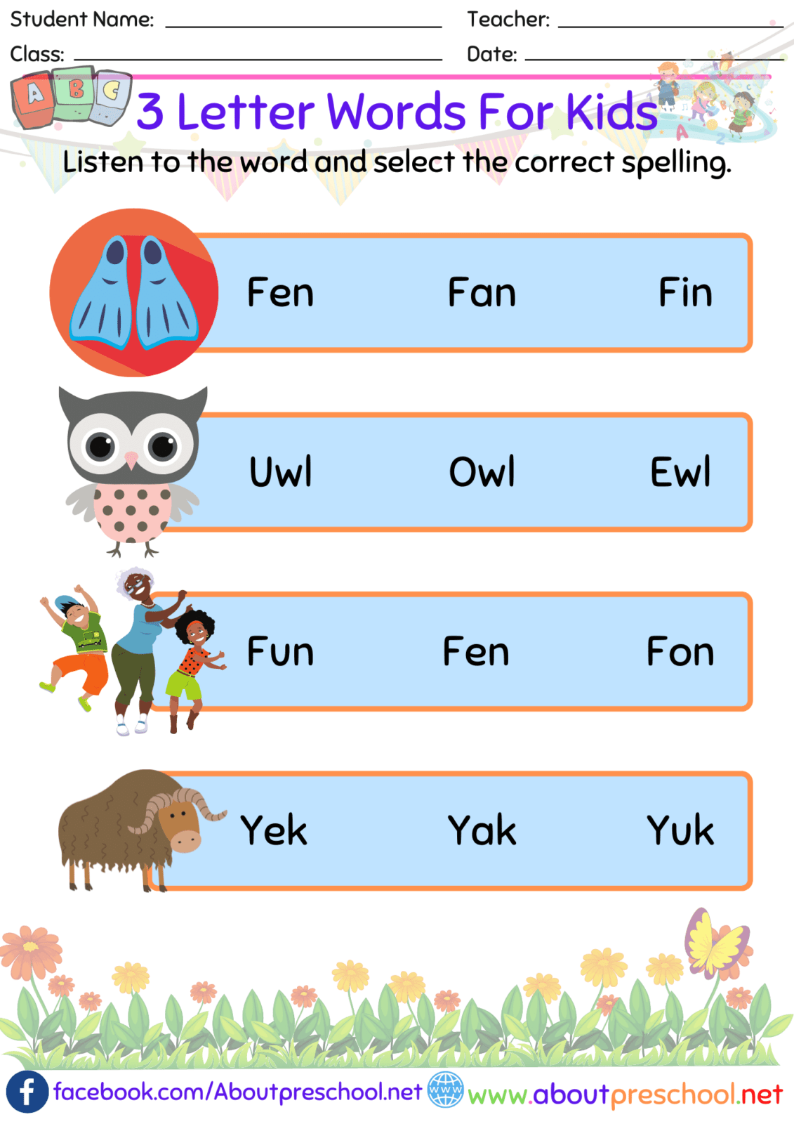 Words For Kids Archives Page 3 Of 4 About Preschool