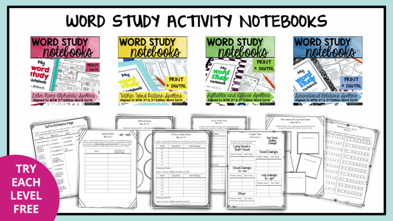 Words Their Way Free Resources For Word Study Tarheelstate Teacher