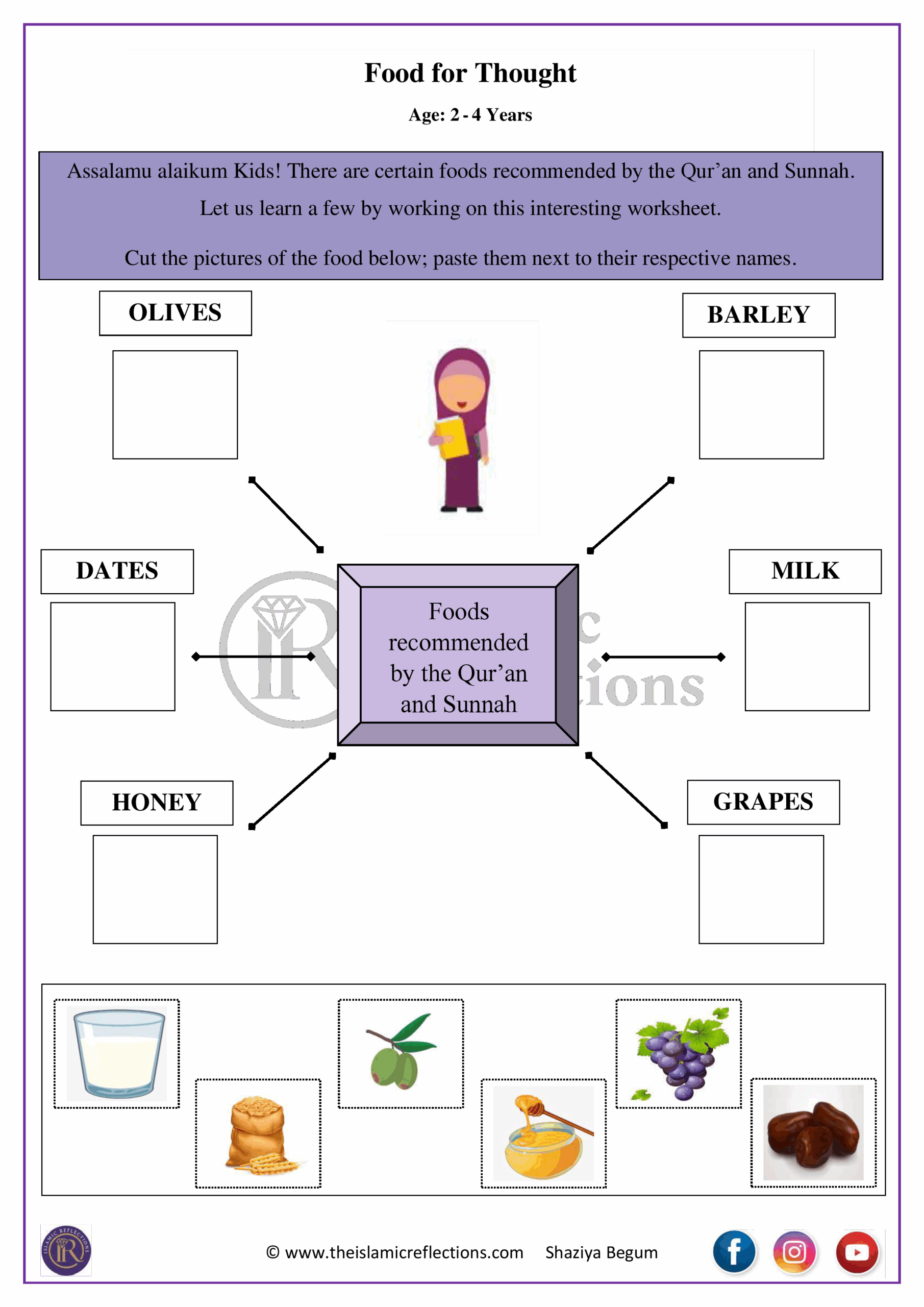 Printable Kindergarten Islamic Worksheets For Kids