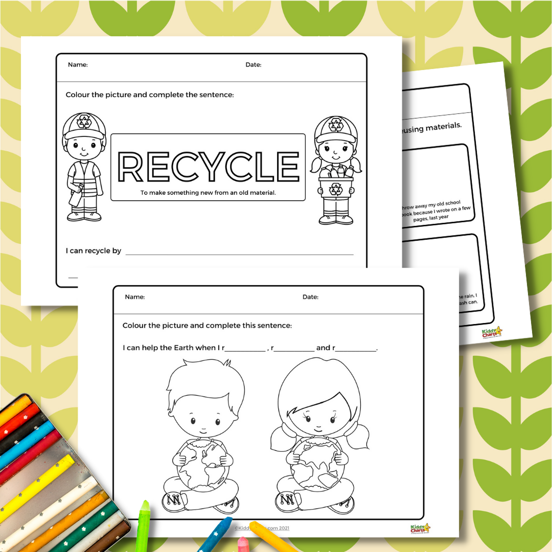 Free Printable Recycling Worksheets For Kindergarten