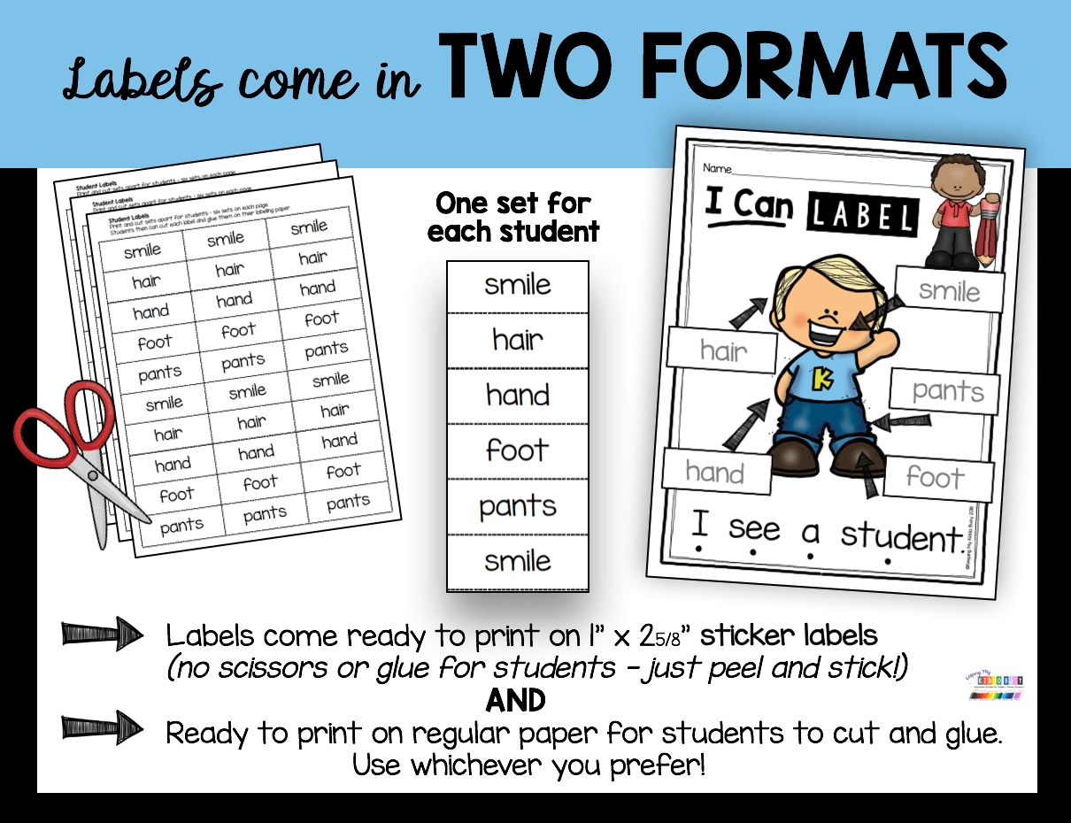 Writing At The Beginning Of The Year In Kindergarten LABELING Worksheets Library Writing At The Beginning Of The Year In Kindergarten LABELING Worksheets Library