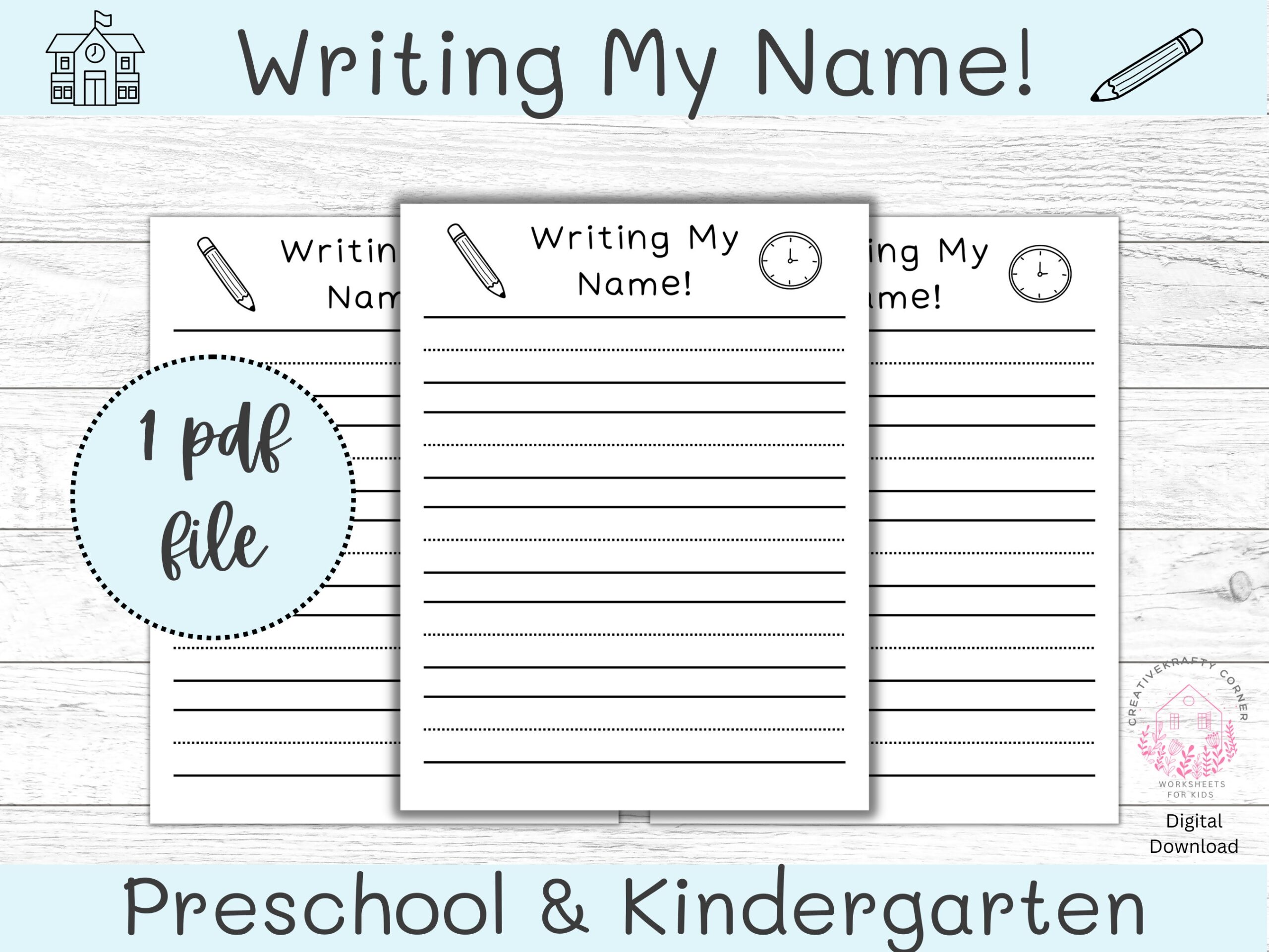 Free Kindergarten Name Writing Worksheets