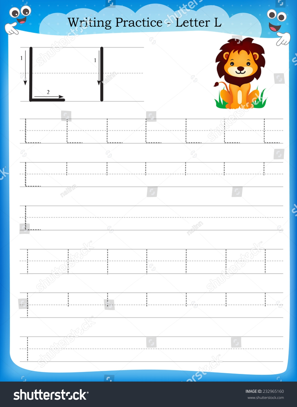 Free Kindergarten Writing Worksheets Letter L
