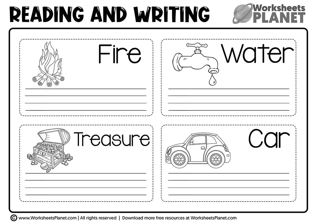 Writing Worksheets For Kindergarten Worksheets Library