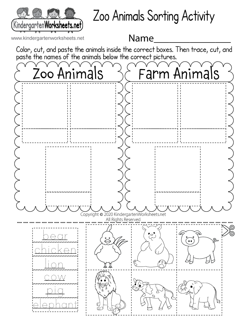 Kindergarten Math Sorting Worksheets For Kindergarten