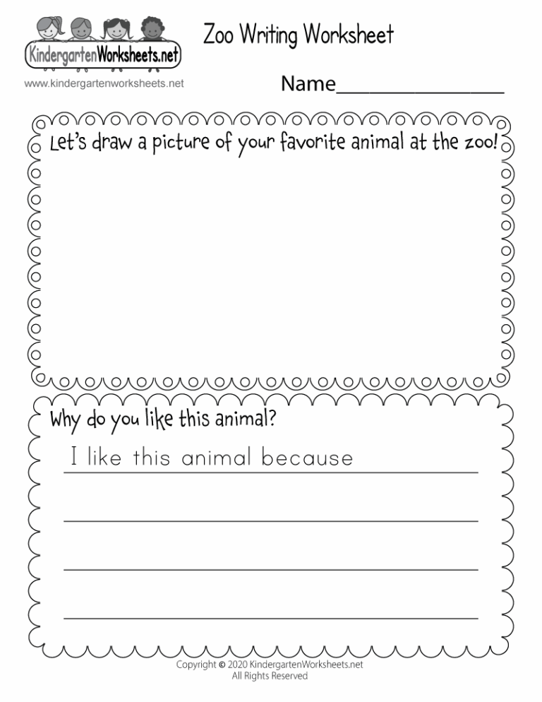 Zoo Writing Worksheet Free Printable Digital U0026 PDF