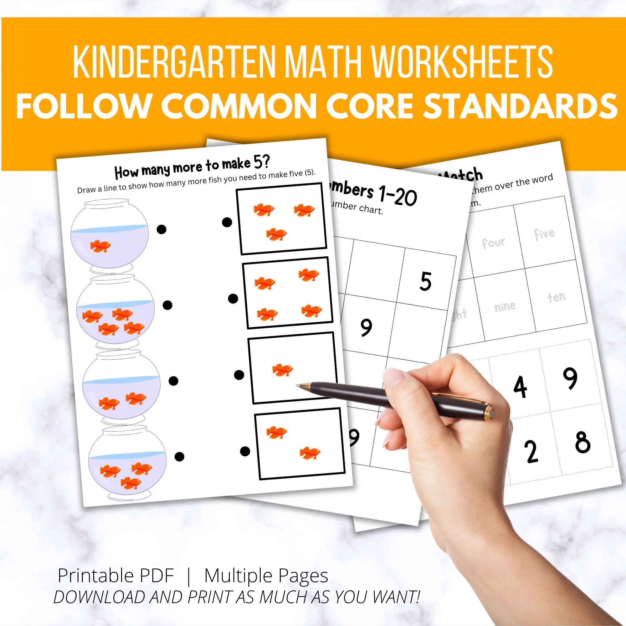 Common Core Standards Kindergarten Math Worksheets Common Core Standards Kindergarten Math Worksheets